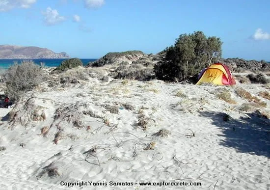 Sand dune at Elafonissi