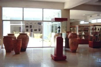 exhibits in the archaeological museum in sitia